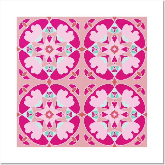 Elegant Pink Seamless Pattern Wall Art by Ninadventurous